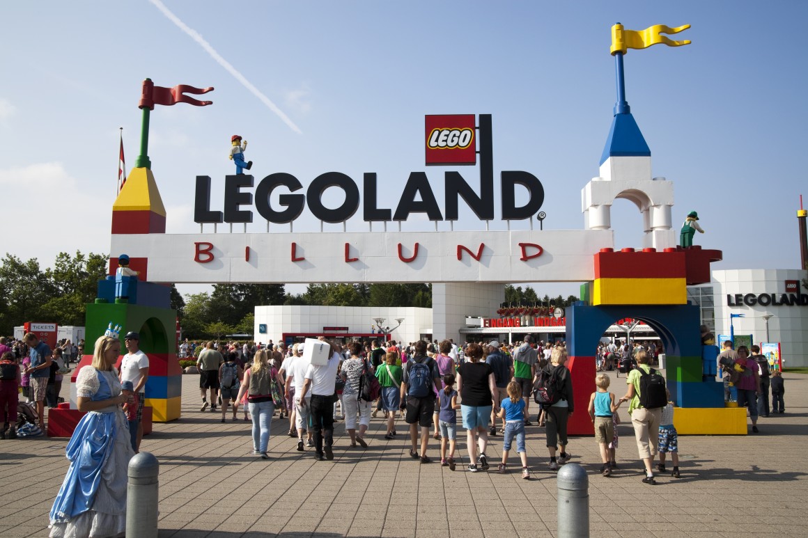The entrance of Legoland in Billund, Denmark.